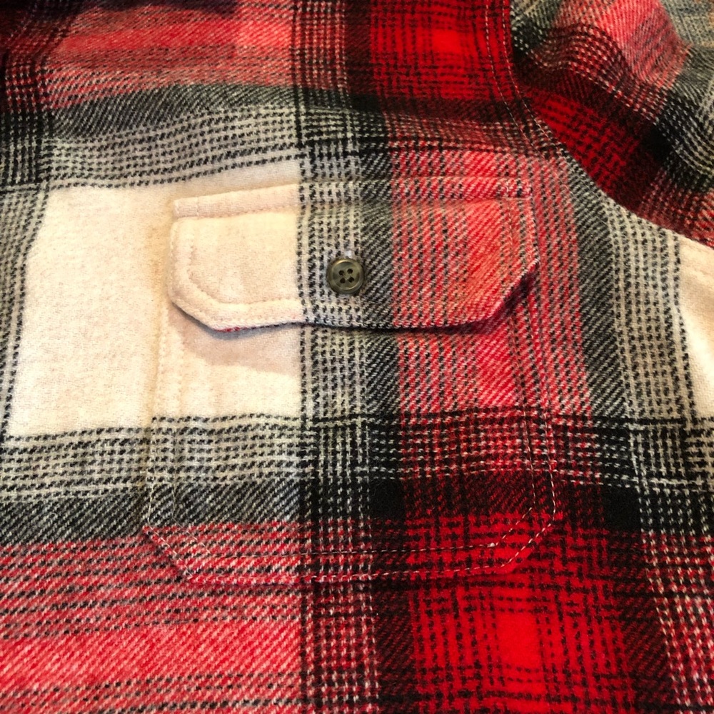 Woolrich Women’s Plaid Wool Botton Down Shirt Jacket - Picture 6 of 11